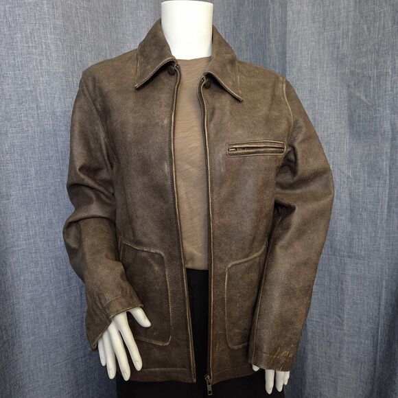 RARE LL BEAN Leather Aviator Jacket Women’s MP Brown Removable Sherpa Collar - Picture 16 of 16